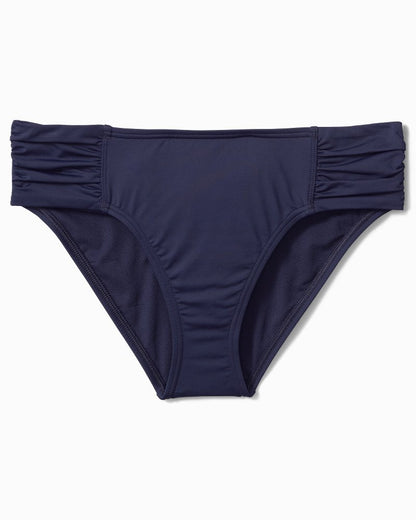 Pearl High-Waist Side-Shirred Bikini Bottoms Mare Navy | Tommy Bahama Signature - Pearl High-Waist Side-Shirred Bikini Bottoms