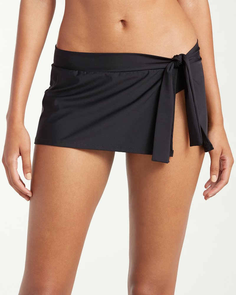 Pearl Skirted Side-Tie Skirted Bikini Bottoms Black | Tommy Bahama Great Value - Pearl Skirted Side-Tie Skirted Bikini Bottoms