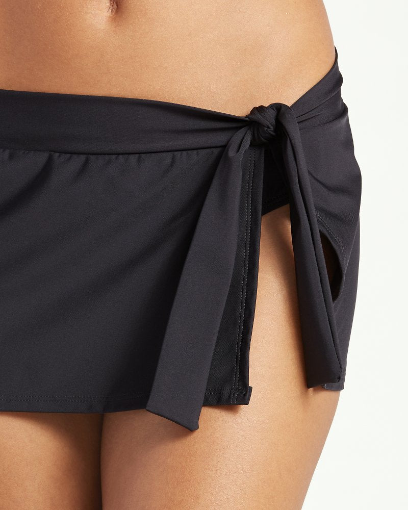 Pearl Skirted Side-Tie Skirted Bikini Bottoms Black | Tommy Bahama Great Value - Pearl Skirted Side-Tie Skirted Bikini Bottoms
