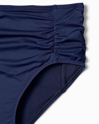 Pearl Shirred High-Waist Bikini Bottoms Mare Navy | Tommy Bahama Signature - Pearl Shirred High-Waist Bikini Bottoms