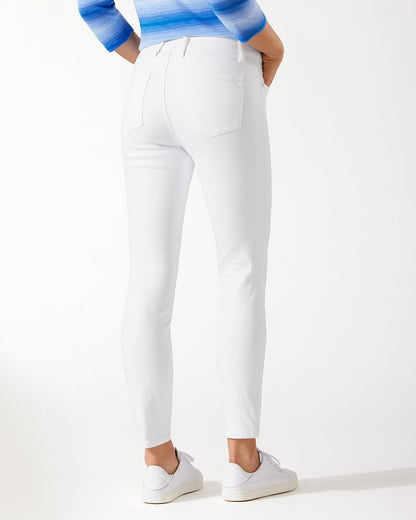 Ella Twill High-Rise Ankle Jeans White | Tommy Bahama Signature - Ella Twill High-Rise Ankle Jeans