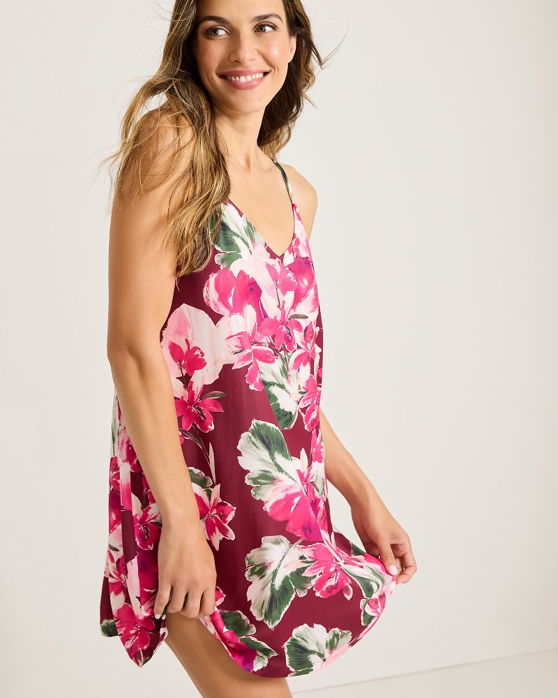 Satin Short Chemise Fuchsia Pink | Tommy Bahama Everyday - Satin Short Chemise