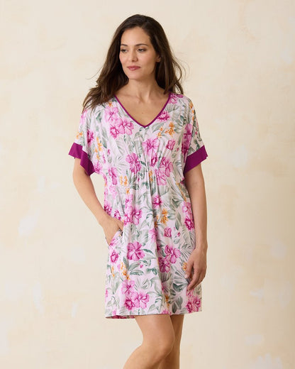 Jersey Short-Sleeve Sleep Caftan Blushing | Tommy Bahama Latest - Jersey Short-Sleeve Sleep Caftan