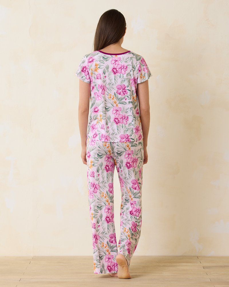 Jersey Short Sleeve & Pants Pajama Set Blushing | Tommy Bahama Deals - Jersey Short Sleeve & Pants Pajama Set