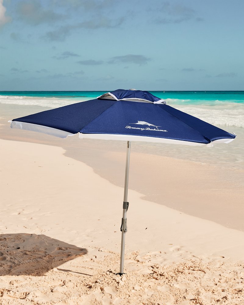 Tommy Bahama Easy-Set-Up Umbrella with ANCHORX™ Navy | Tommy Bahama Trending - Tommy Bahama Easy-Set-Up Umbrella with ANCHORX™