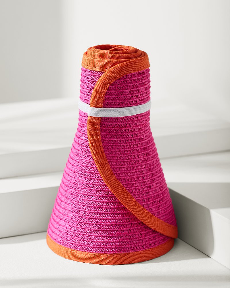 Packable Ultra-Braid Visor Hot Pink/Orange | Tommy Bahama Latest - Packable Ultra-Braid Visor