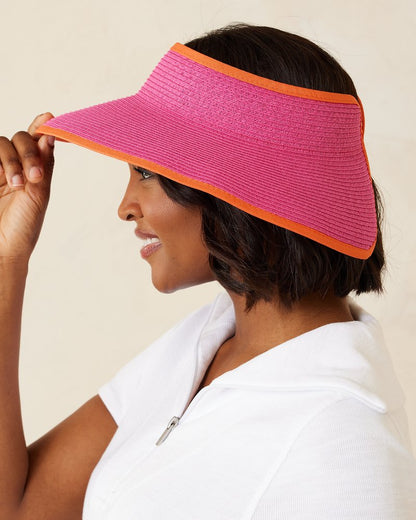 Packable Ultra-Braid Visor Hot Pink/Orange | Tommy Bahama Latest - Packable Ultra-Braid Visor