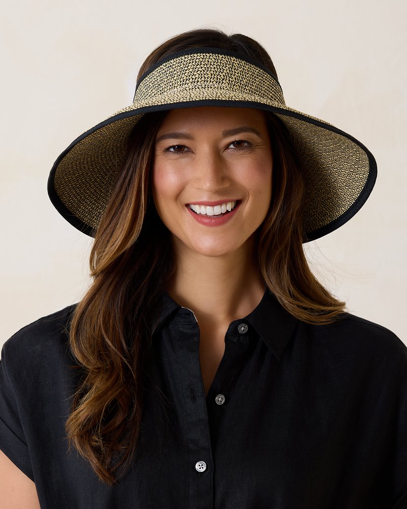 Packable Ultra-Braid Visor Black Multi | Tommy Bahama Top Pick - Packable Ultra-Braid Visor