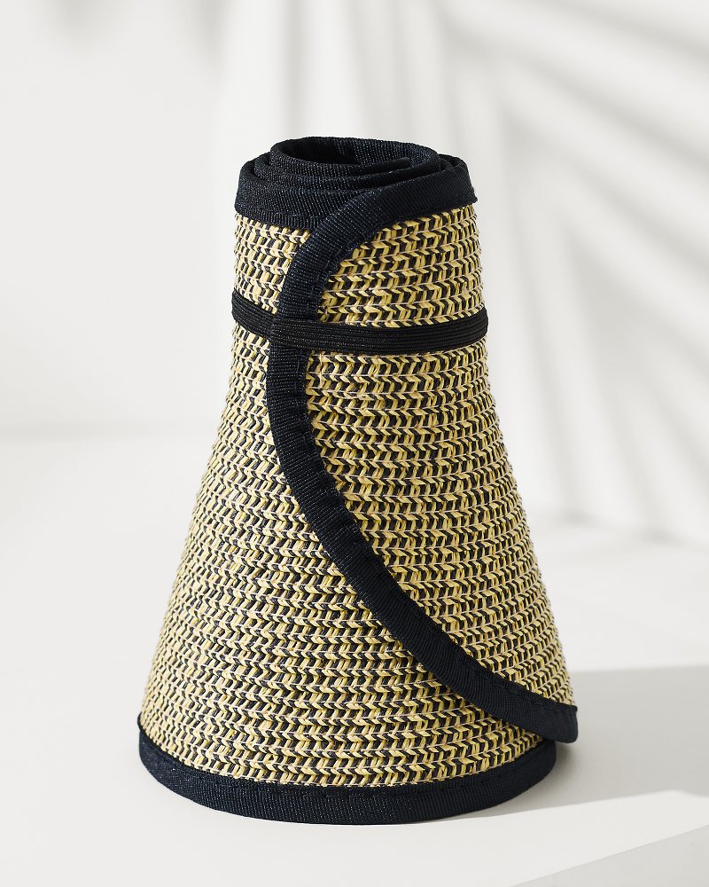 Packable Ultra-Braid Visor Black Multi | Tommy Bahama Top Pick - Packable Ultra-Braid Visor