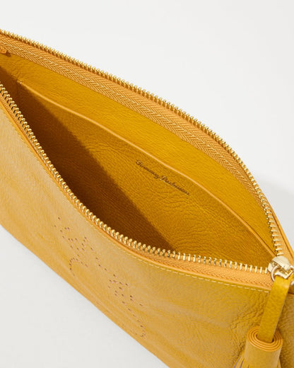 Tommy Bahama Perforated Leather Pouch Yellow | Tommy Bahama Featured - Tommy Bahama Perforated Leather Pouch