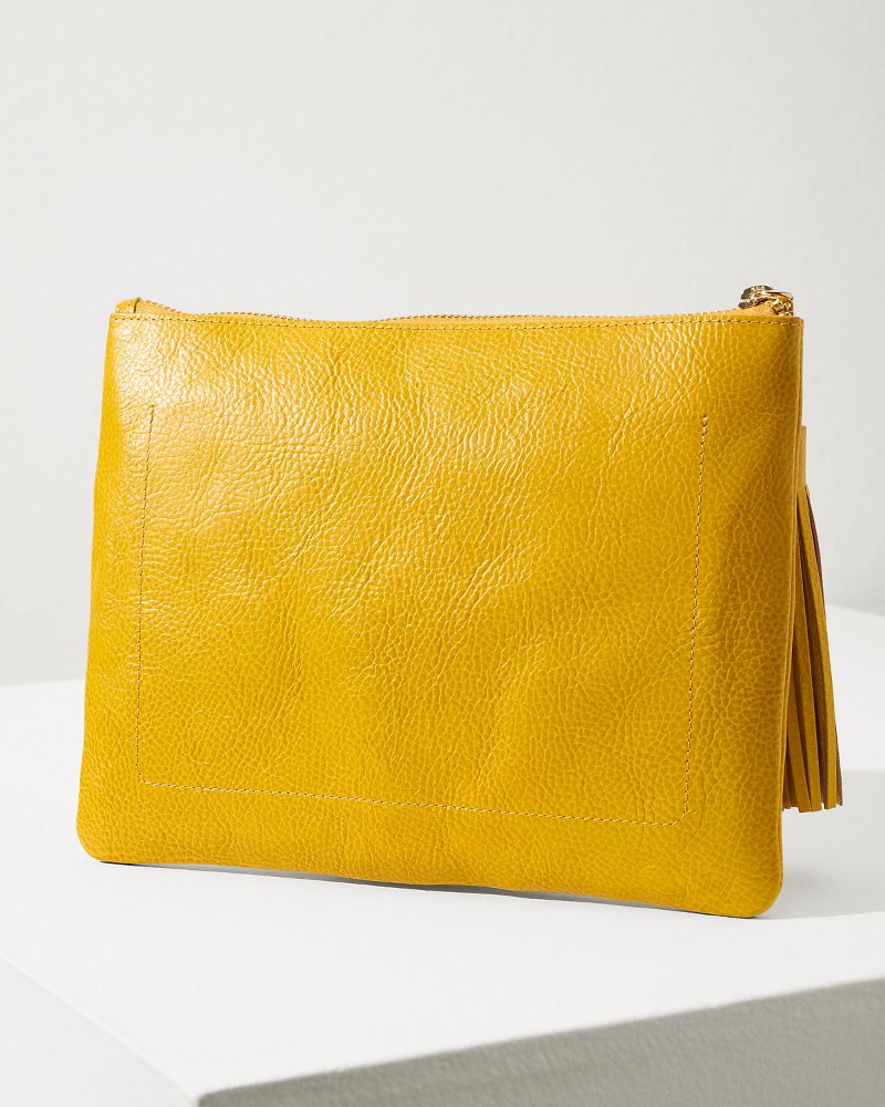 Tommy Bahama Perforated Leather Pouch Yellow | Tommy Bahama Featured - Tommy Bahama Perforated Leather Pouch