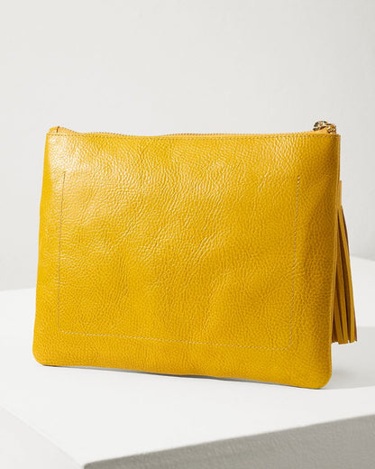 Tommy Bahama Perforated Leather Pouch Yellow | Tommy Bahama Featured - Tommy Bahama Perforated Leather Pouch