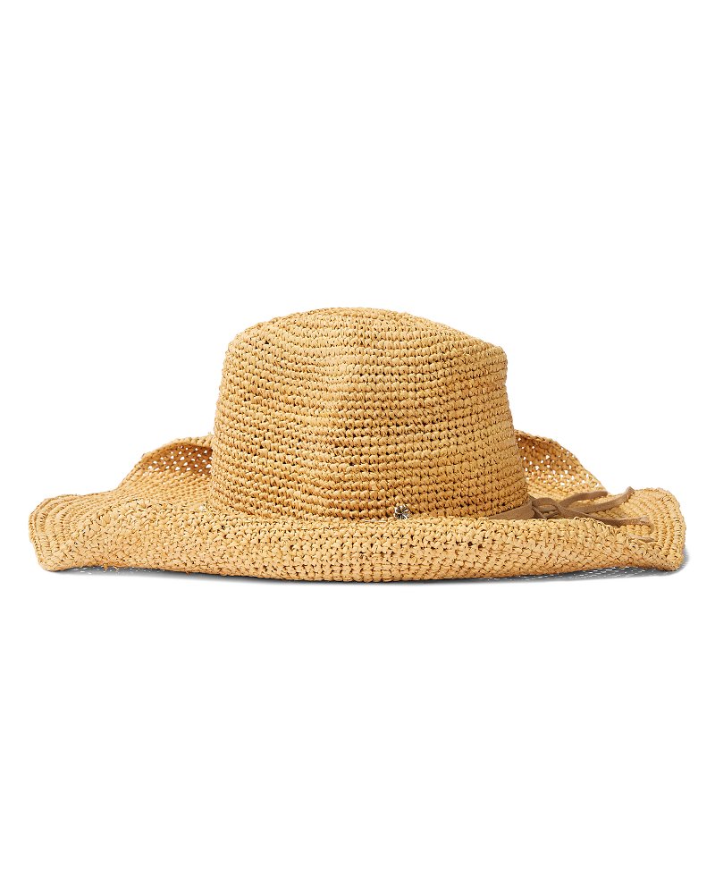 Zahara Raffia Cowboy Hat Natural/Gold | Tommy Bahama Premium - Zahara Raffia Cowboy Hat